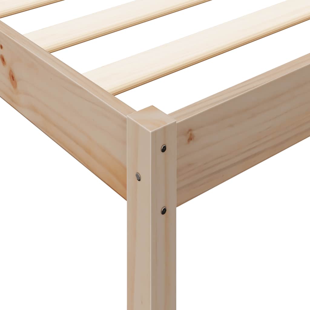 Bed met boekenkast zonder matras massief grenenhout 120x200 cm