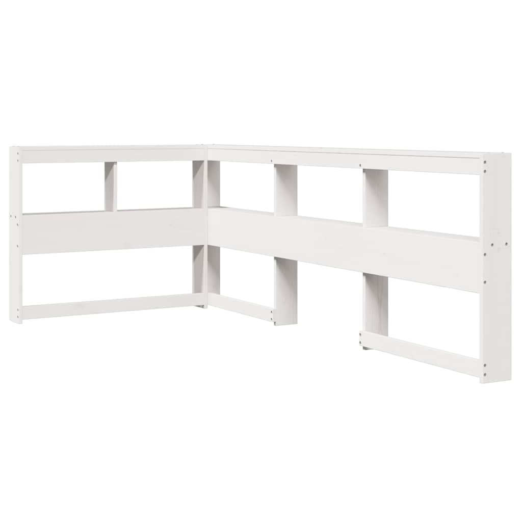 Bed Met Boekenkast Zonder Matras Grenenhout 100 x 200 cm Wit