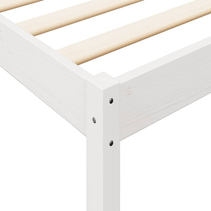 Bed Met Boekenkast Zonder Matras Grenenhout 100 x 200 cm Wit