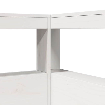 Bed met boekenkast zonder matras grenenhout wit 75x190 cm