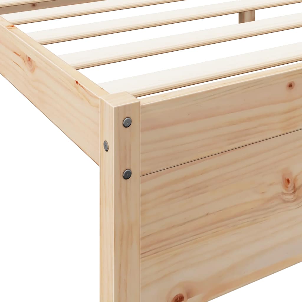 Bed met boekenkast zonder matras massief grenenhout 180x200 cm
