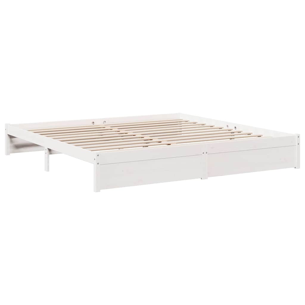 Bed met boekenkast zonder matras massief grenenhout 160x200 cm