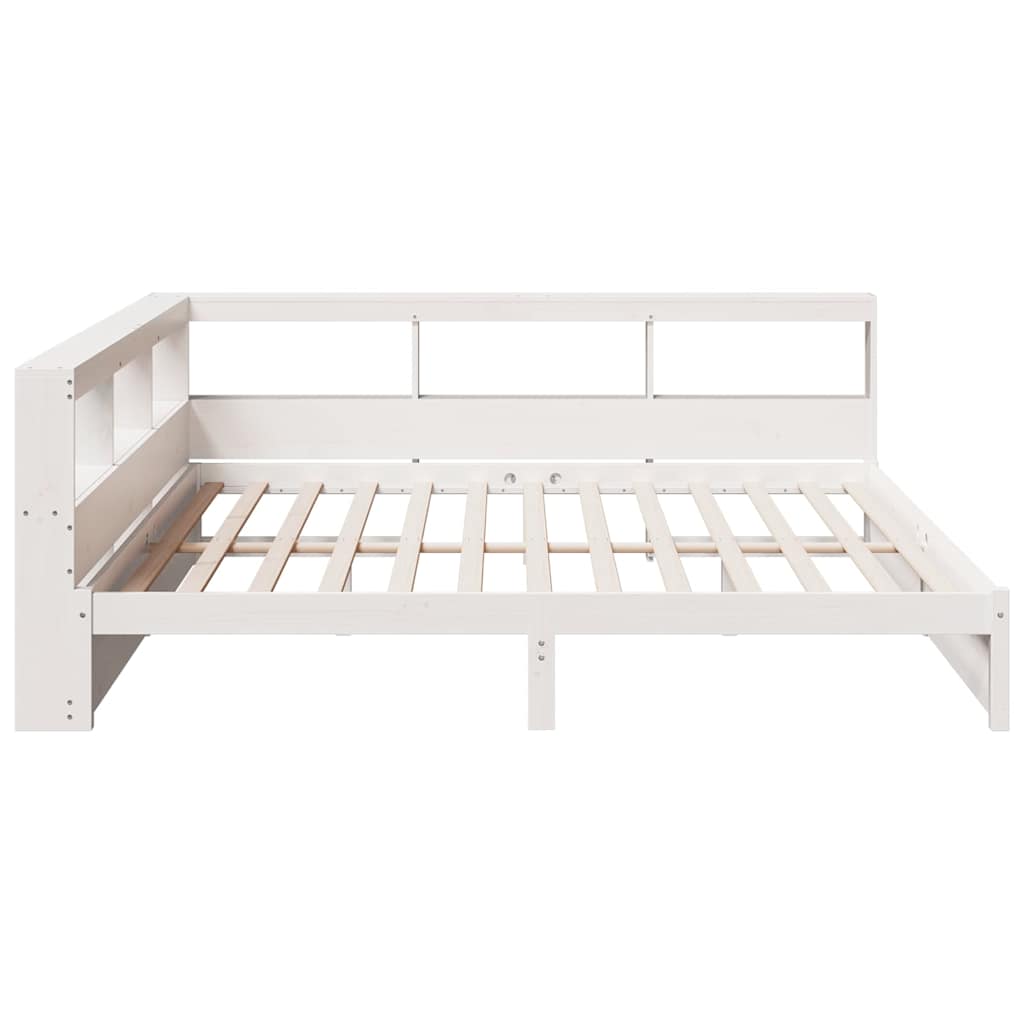 Bed met boekenkast zonder matras massief grenenhout 160x200 cm