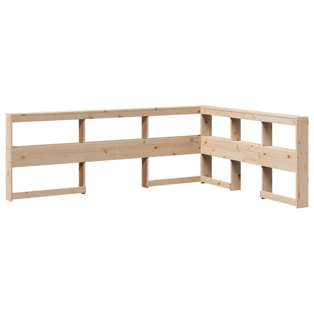 Bed met boekenkast zonder matras massief grenenhout 150x200 cm