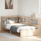 Bed massief grenenhout 90x190 cm met boekenkast
