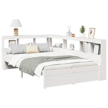 Bed Met Boekenkast Zonder Matras Grenenhout 90 x 190 cm Wit