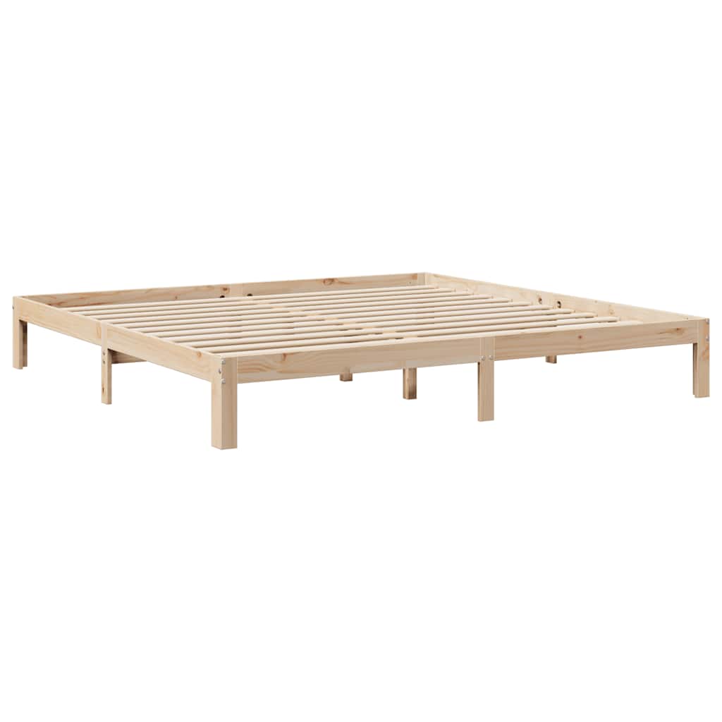 Bed met boekenkast zonder matras massief grenenhout 180x200 cm