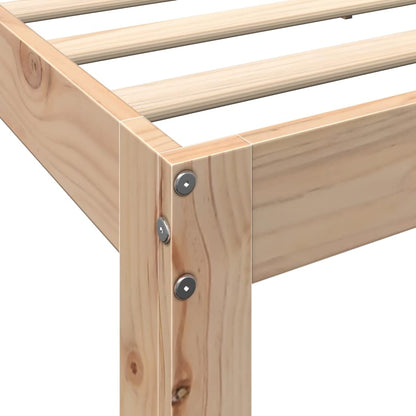 Bed met boekenkast zonder matras massief grenenhout 150x200 cm