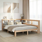Bed met boekenkast massief grenenhout 140x200 cm
