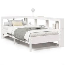 Bed Met Boekenkast Zonder Matras Grenenhout 100 x 200 cm Wit
