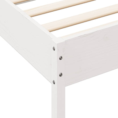 Bed Met Boekenkast Zonder Matras Grenenhout 100 x 200 cm Wit
