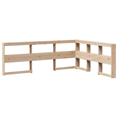 Bed met boekenkast zonder matras massief grenenhout 150x200 cm