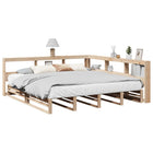 Bed massief grenenhout 180x200 cm met boekenkast