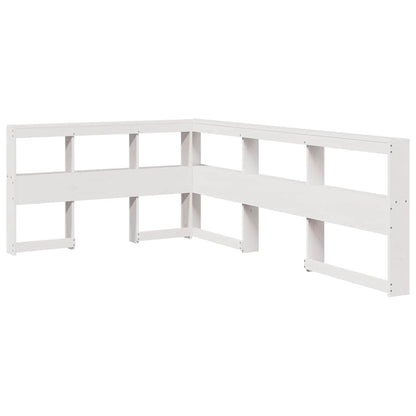 Bed met boekenkast zonder matras grenenhout wit 120x190 cm