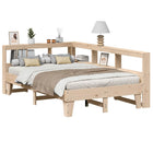 Bed met boekenkast massief grenenhout 120x200 cm