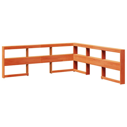 Bed Met Boekenkast Zonder Matras Grenenhout 120 x 200 cm Wasbruin