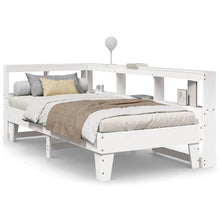 Bed Met Boekenkast Zonder Matras Grenenhout 90 x 190 cm Wit