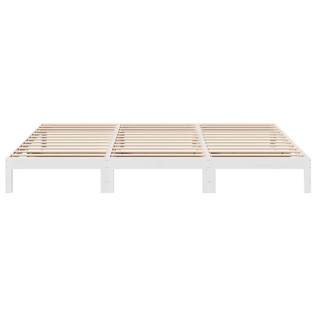 Bedframe Family Zonder Matras Massief Grenenhout 240 x 200 cm Wit