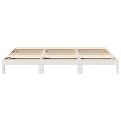 Bedframe Family Zonder Matras Massief Grenenhout 240 x 200 cm Wit