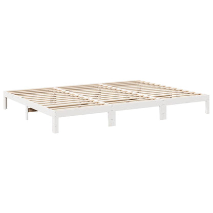 Bedframe Family Zonder Matras Massief Grenenhout 240 x 200 cm Wit