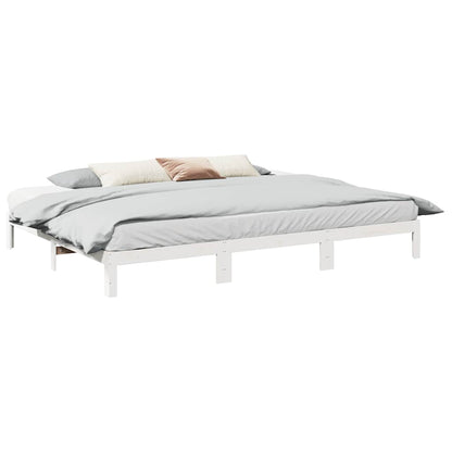 Bedframe Family Zonder Matras Massief Grenenhout 240 x 200 cm Wit