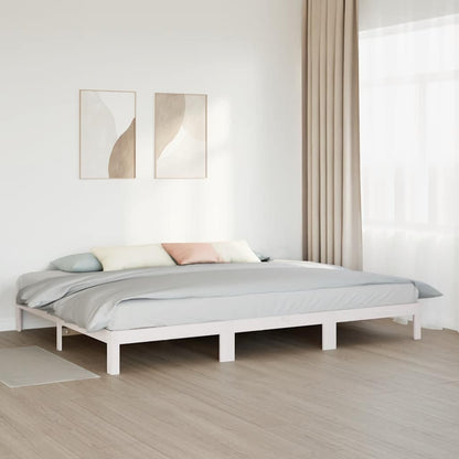Bedframe Family Zonder Matras Massief Grenenhout 270 x 200 cm Wit