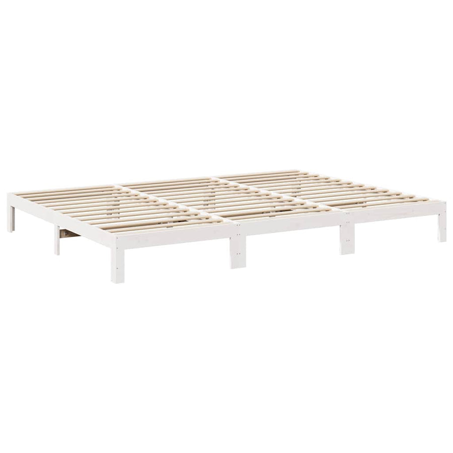 Bedframe Family Zonder Matras Massief Grenenhout 270 x 200 cm Wit