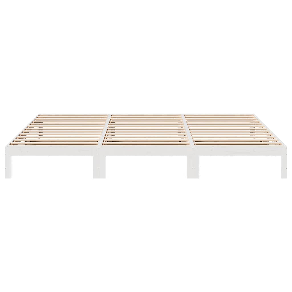 Bedframe Family Zonder Matras Massief Grenenhout 270 x 200 cm Wit