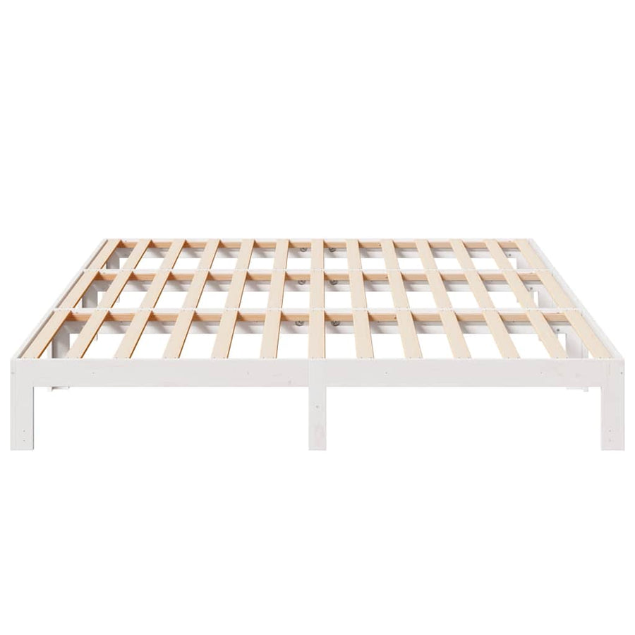 Bedframe Family Zonder Matras Massief Grenenhout 270 x 200 cm Wit