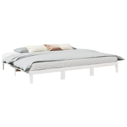 Bedframe Family Zonder Matras Massief Grenenhout 270 x 200 cm Wit
