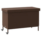 Tuinbox 110x55x73 cm poly rattan bruin