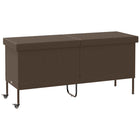 Garden storage box with wheels 160x55x75 cm poly rattan brown