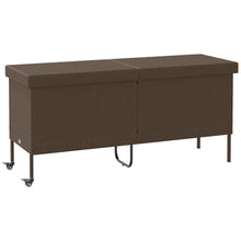 Tuinbox met wielen 160x55x75 cm poly rattan bruin