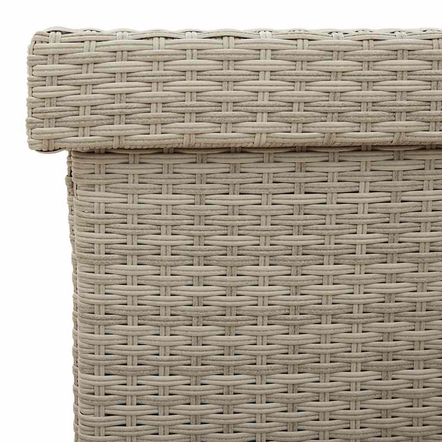Tuinbox Met Wielen Poly Rattan 160 x 55 x 75 cm Lichtgrijs