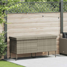 Tuinbox Met Wielen Poly Rattan 160 x 55 x 75 cm Lichtgrijs
