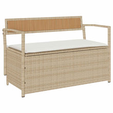 Tuinbank Met Kussen Polyrotan Beige En Crèmewit