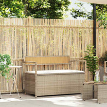 Tuinbank Met Kussen Polyrotan Beige En Crèmewit
