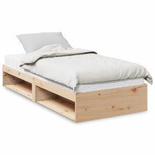 Slaapbank met matras 90x200 cm massief grenenhout