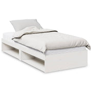 Sofa bed with mattress 90x200 cm solid pine white