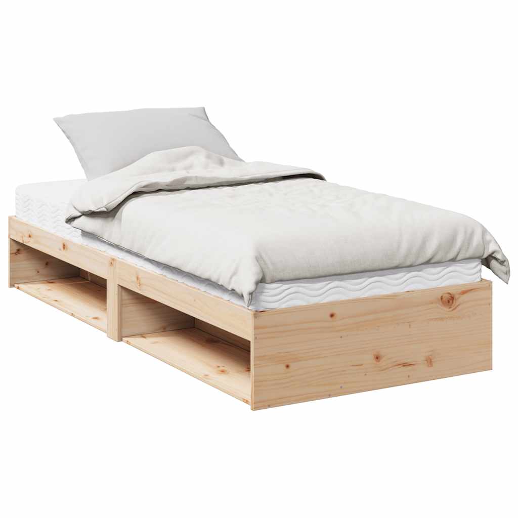 Slaapbank met matras 80x200 cm massief grenenhout