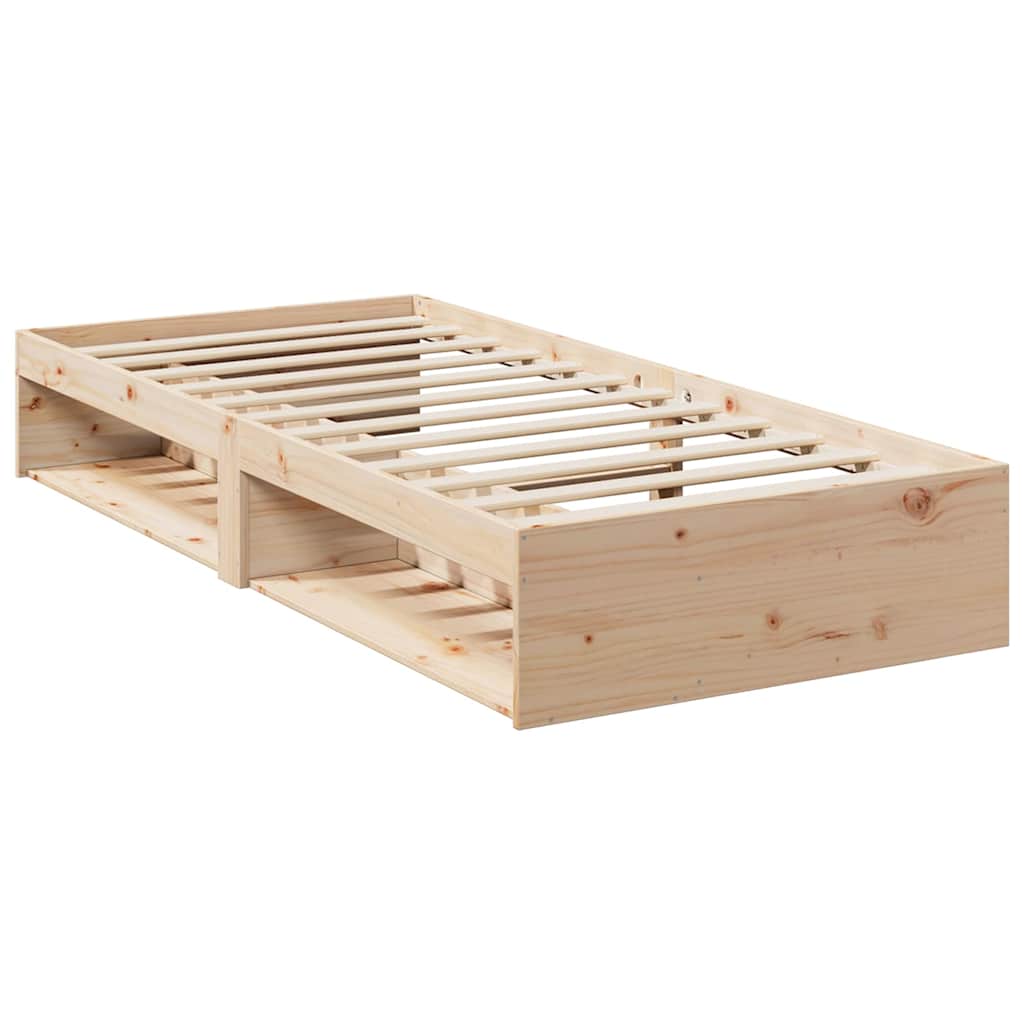 Slaapbank met matras 80x200 cm massief grenenhout