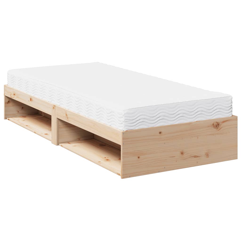 Slaapbank met matras 80x200 cm massief grenenhout