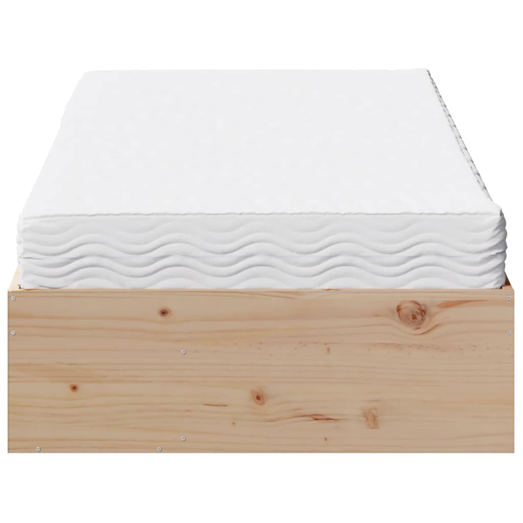 Slaapbank met matras 80x200 cm massief grenenhout