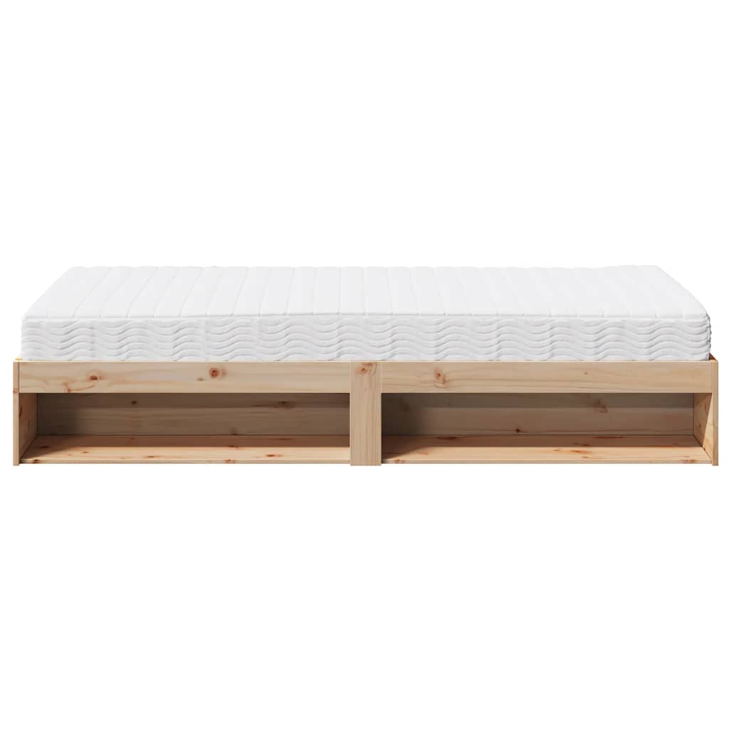 Slaapbank met matras 80x200 cm massief grenenhout