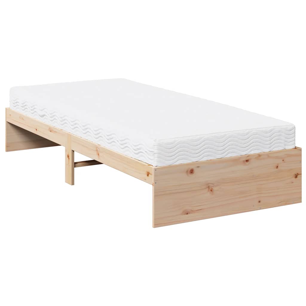 Slaapbank met matras 80x200 cm massief grenenhout