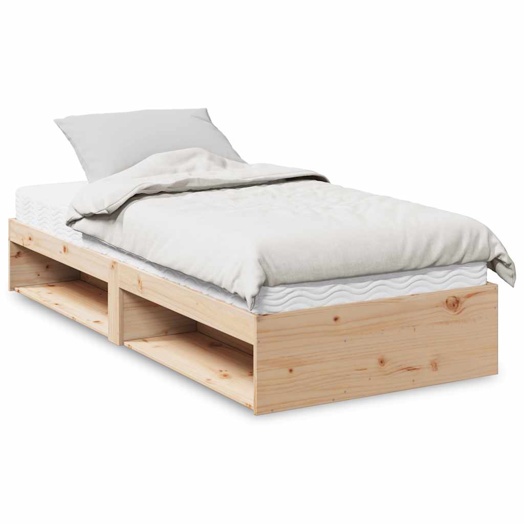 Slaapbank met matras 80x200 cm massief grenenhout