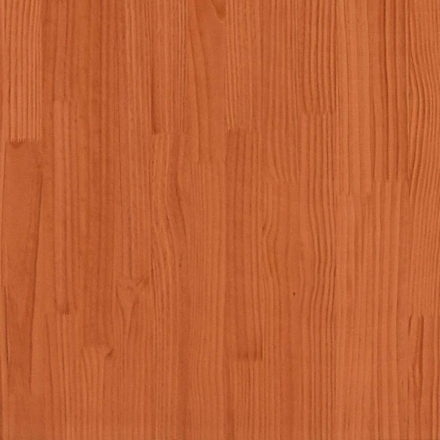 Slaapbank me matras 90x190 cm massief grenenhout wasbruin