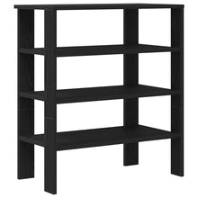 Schoenenrek 61x32x70 cm bewerkt hout zwart