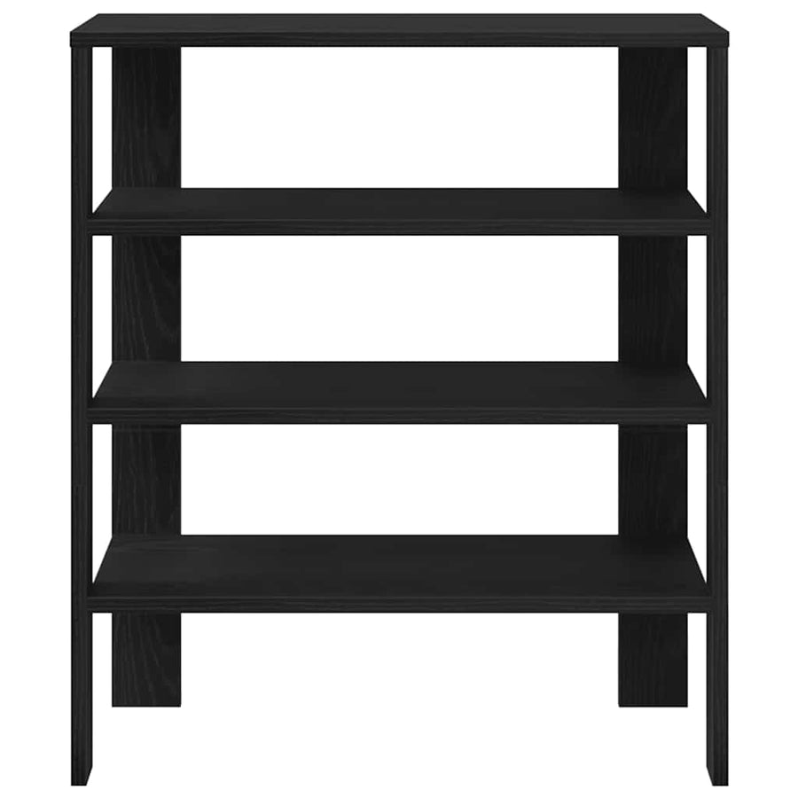 Schoenenrek 61x32x70 cm bewerkt hout zwart