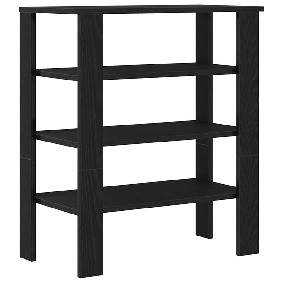 Schoenenrek 61x32x70 cm bewerkt hout zwart